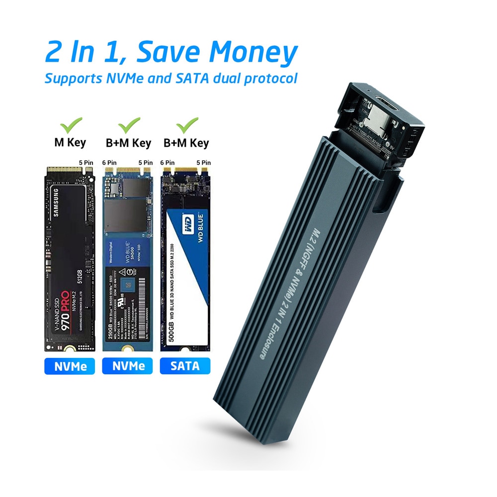M2 SSD ̽ NVME Ŭ M.2-USB 3.1 SSD  (NVME PCIE  OTG ) NGFF SATA M/B Ű 2230/2242/2260/2280  